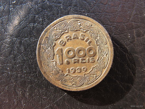 Бразилия 1000 реалов, 1939. С 20 копеек. Распродажа коллекции. Смотрите другие лоты.