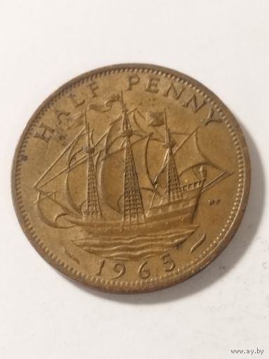 Великобритания 1/2 пенни 1965