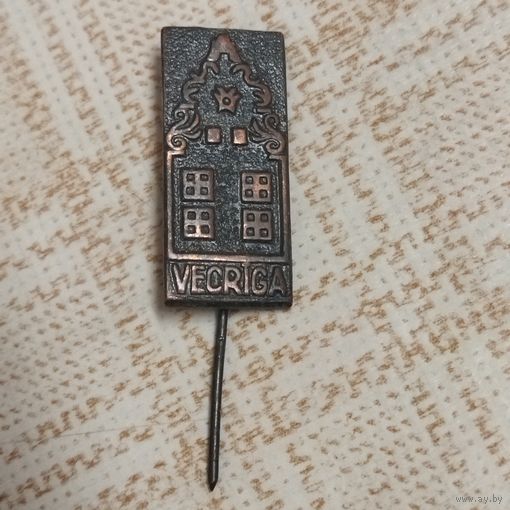 Значок. VECRIGA. Старая Рига. Тяжёлый металл.