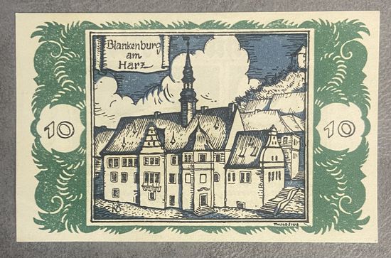Нотгельд 10 пфеннигов 1921 год. Брауншвейг. Веймарская республика