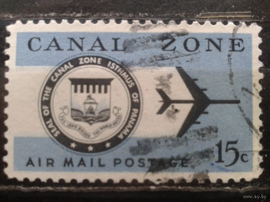 Зона Панамского канала, 1965. Герб зоны канала и самолет