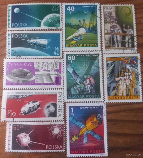 Марки космос. Сборный лот.