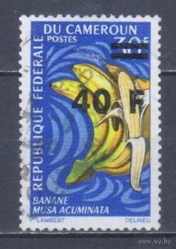 [1113] Камерун 1972. Флора.Фрукты.Плоды.Бананы. НАДПЕЧАТКА. Одиночный выпуск.Гашеная марка.