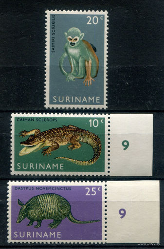 Нидерландские колонии - Суринам - 1969г. - открытие зоопарка - 3 марки - полная серия, MNH [Mi 558-560]. #3-WB-91-KS-3