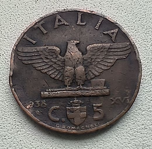 Италия 5 чентезимо, 1938 4-1-50