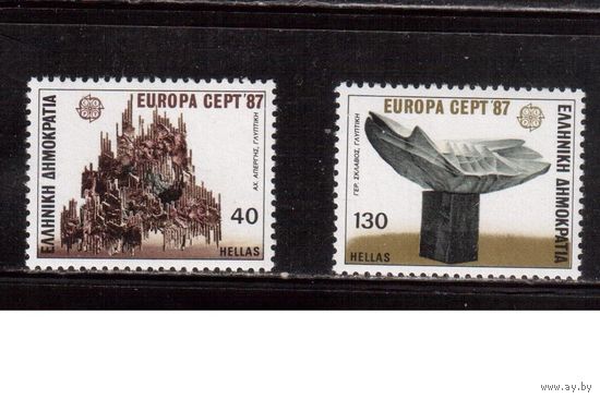 Греция-1987 (Мих.1651-1652) **  ,   Европа, Архитектура (полная серия)