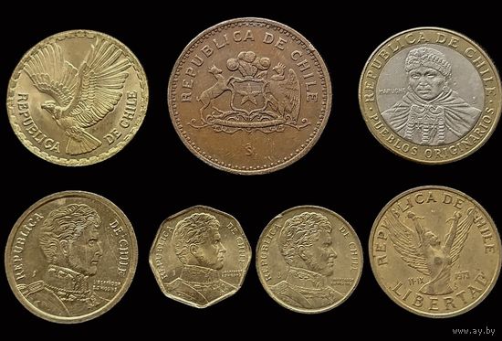 7 МОНЕТ РЕСПУБЛИКИ ЧИЛИ