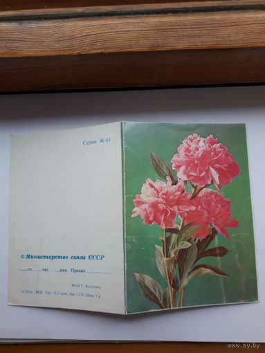 Телеграмма СССР серия Ж-61 ЯПК 1986
