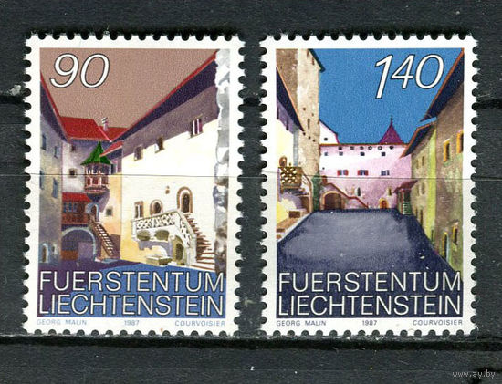 Лихтенштейн - 1987 - Замок Вадуц - [Mi. 919-920] - полная серия - 2 марки. MNH.  (Лот 91Gb)-T25P42