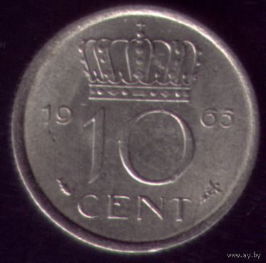 10 центов 1965 год Нидерланды