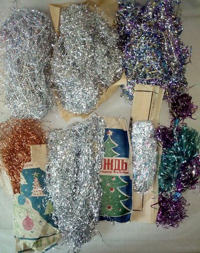 Дождик СССР из алюминиевой и медной фольги дождь одним лотом