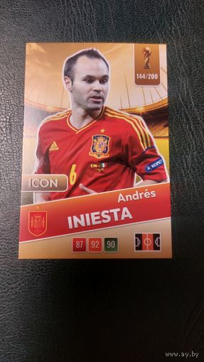 Карточка Чемпионат Мира. Андрес Иньеста. Испания.
