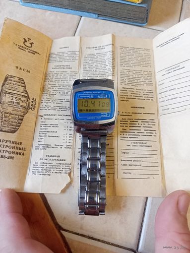 Часы Электроника рядные бочка СССР, редкие