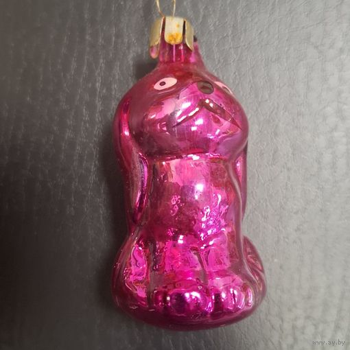 Советская ёлочная игрушка. Собачка