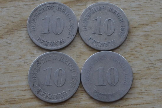 Германия 10 пфеннигов 1875