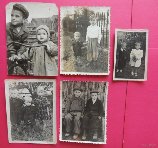 Фото "Дети", 1940-1950-е гг., 5 шт.