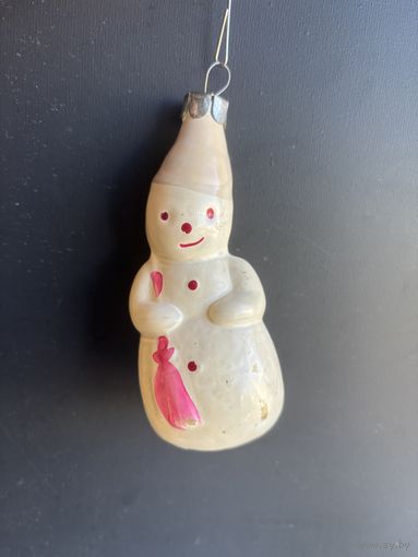 Елочная игрушка снеговик СССР