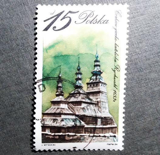 Марка Польша 1984 год Архитектура