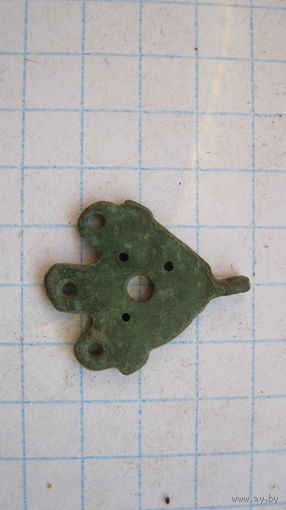 Древняя привеска, серьга. Бронза.