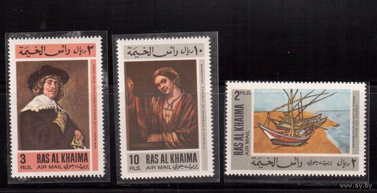 Рас-аль-Хайме-1967,(Мих.178-181)  **  , Искусство,Живопись, Рембрандт, Ван Гог