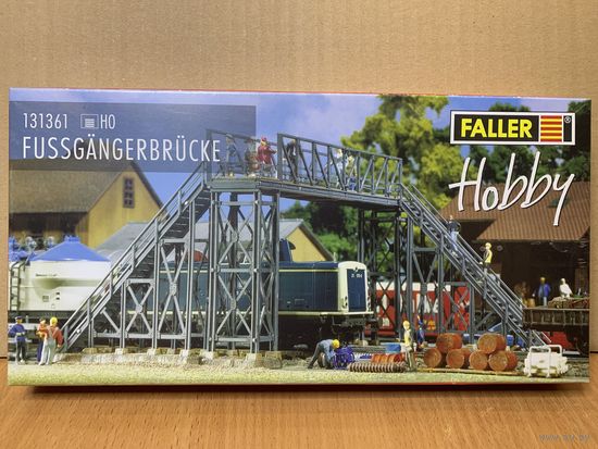 Пешеходный мост между платформами FALLER 131361. Масштаб HO-1:87.