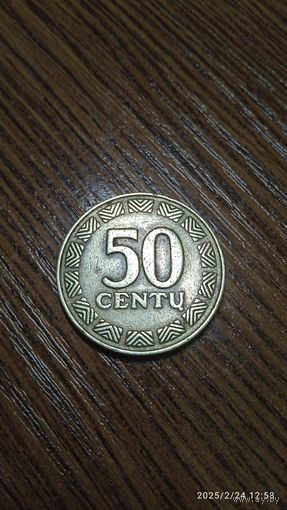 Литва 50 центов 1998
