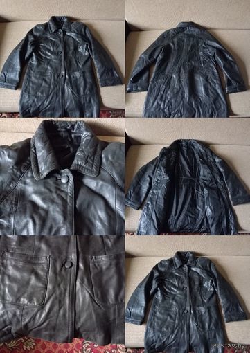 - КУРТКА-ПОЛЬТО Женское Натуральная мягкая кожа 48-50 р-р б/у
