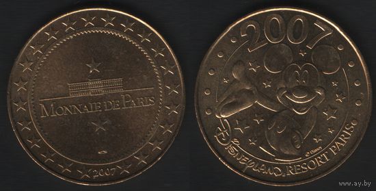 Monnaie de Paris. 2007 -- DisneyLand. Resort Paris. 2007 (f