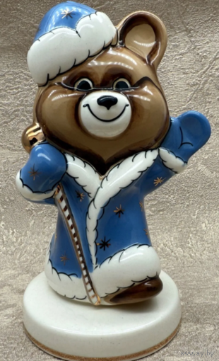 Статуэтка Олимпийский Мишка Дед мороз Вербилки