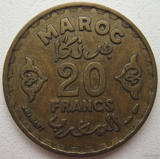 Марокко 20 франков 1952 г.