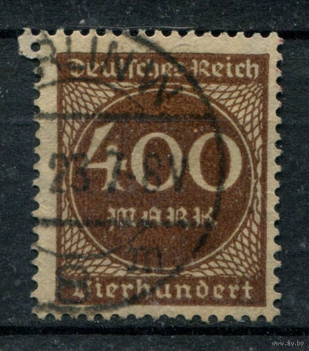Веймарская Республика - 1923г. - цифры, 400 M - 1 марка - гашёная. Без МЦ!