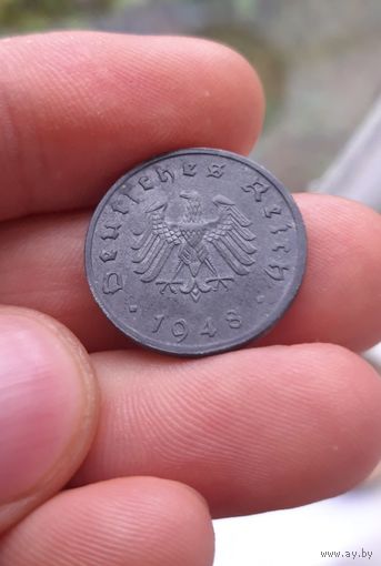 10 пфеннигов,1948 (F). Германия. Редкая.Сохран.