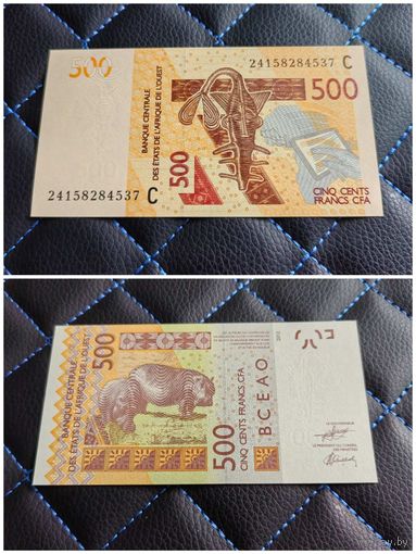 Распродажа с 1 рубля!!! Западная Африка КФА. Буркина Фасо (C). 500 франков. 2024 г. (P-319C) UNC
