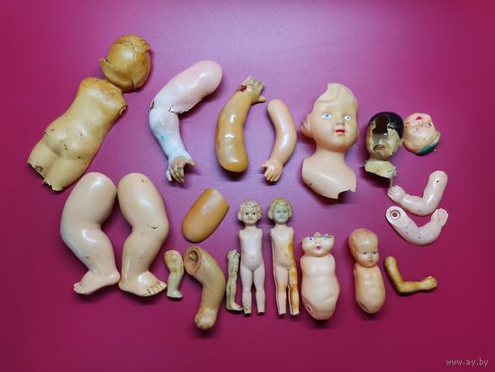 Части от старых целлулоидных кукол в реставрацию  (одним лотом)