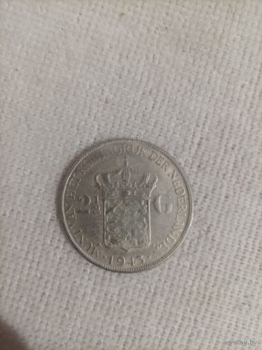 2.1/2гульдена1943г