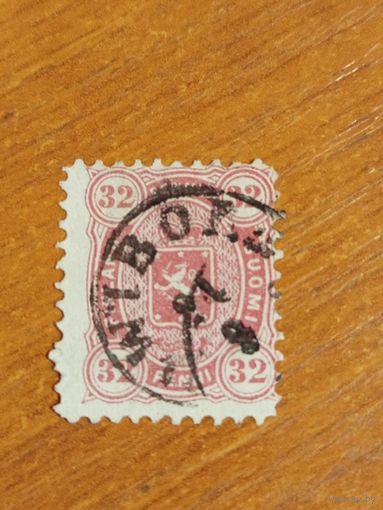 1875 Россия Великое княжество Финляндское Лин 11 гашение Выборг герб (5-8)