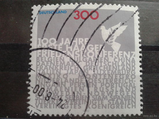 Германия 1999 белый голубь Михель-2,8 евро гаш.