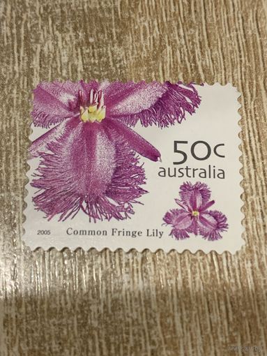 Австралия 2005. Цветы. Common Fringe Lily. Марка из серии