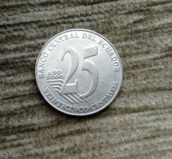 Werty71 Эквадор 25 сентаво 2000