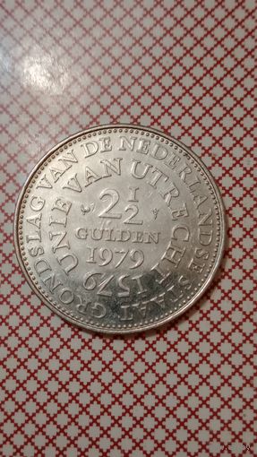 Нидерланды 2 1/2 гульдена 1979