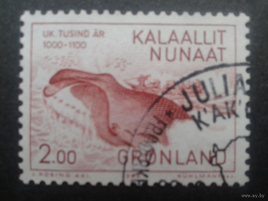 Дания Гренландия 1982 китобои, кит