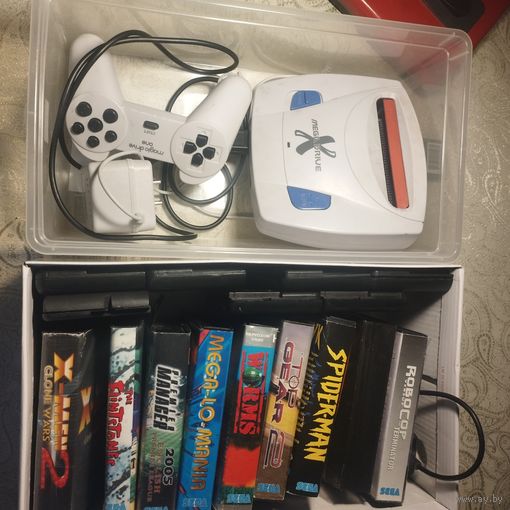 Приставка Sega mega Drive X  китай с катриджами играми
