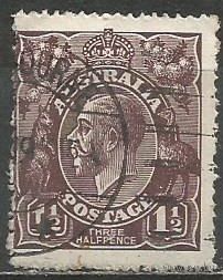 Австралия. Король Георг V. 1918г. Mi#32а.