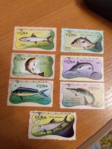 1971 Куба фауна моря рыбы (5-3)