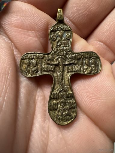 Крестик нательный старинный "Пропеллер"