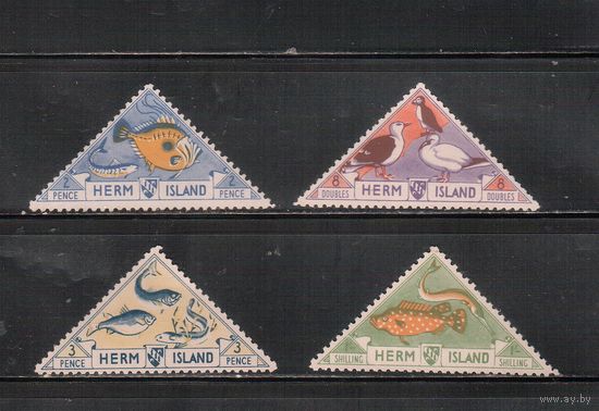 Херм-1954  **/ *,    Морская Фауна , Рыбы, Птицы