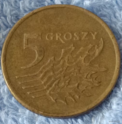 Польша. 5 грошей  1990 год.