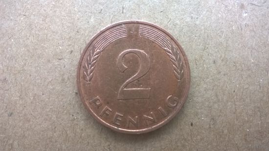 ФРГ 2 пфеннига, 1992"J" (U-обм)