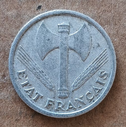 Франция 1 франк, 1942 г., КМ# 902