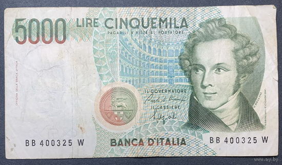 Италия 5000 лир